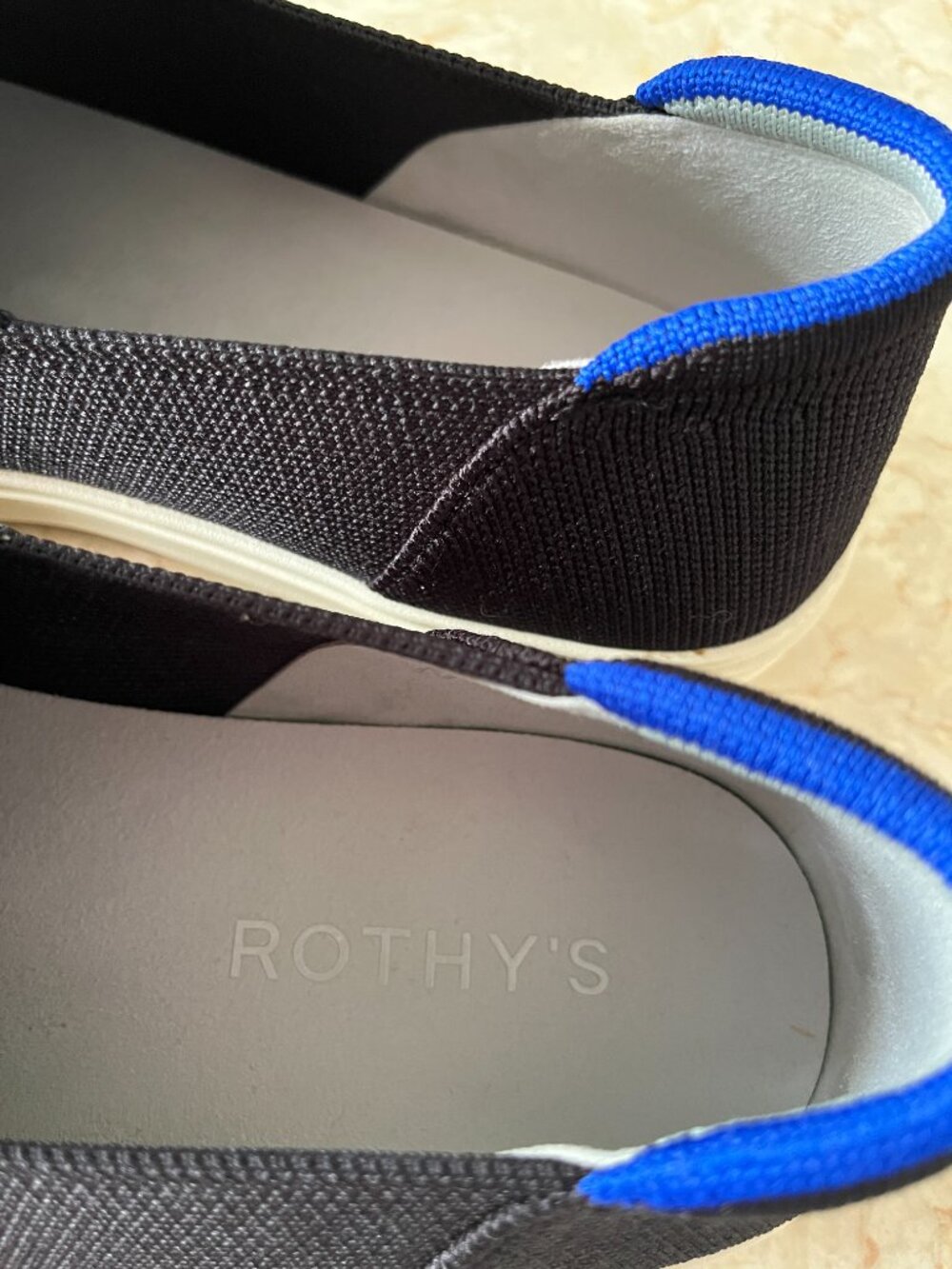 Rothy's Men's Sz 12 Original Slip On Sneaker in Black - Picture 12 of 13